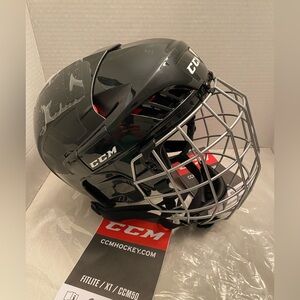 CCM 50 C Youth Adjustable Hockey Helmet Size Large With Face Mask- Black